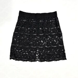 Victoria’s Secret Black Lace Sheer Mini Skirt